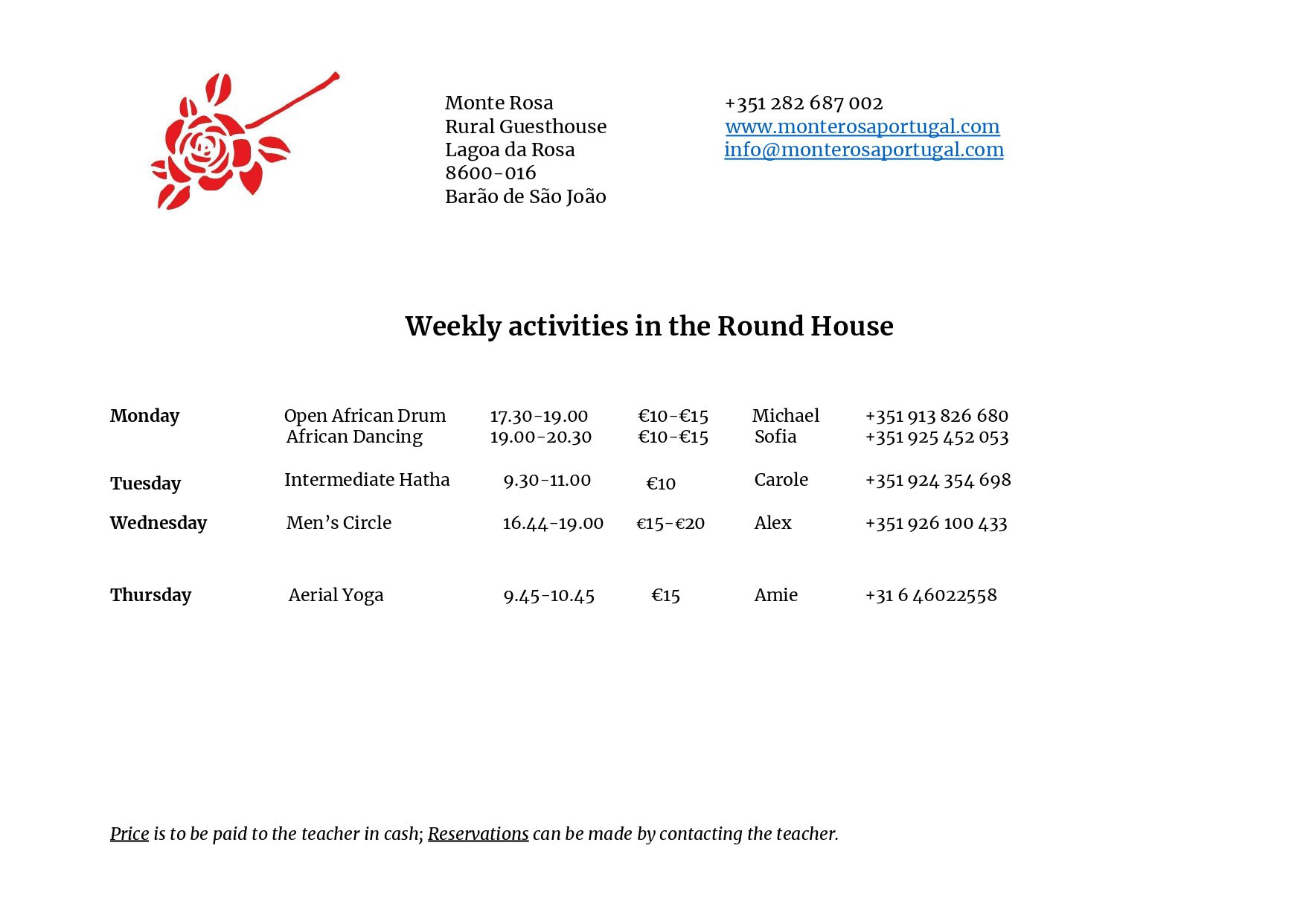 Activities Round house